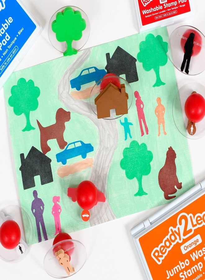 READY 2 LEARN Giant Stampers - Family Members - Set of 10 - Easy to Hold Foam Stamps for Kids - Arts and Crafts Stamps for Displays, Posters, Signs and DIY Projects - Image 4